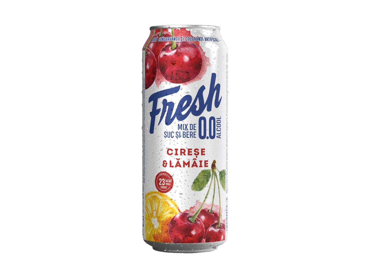 Doză de băutură Fresh 0.0% alcool, mix de cireșe și lămâie.