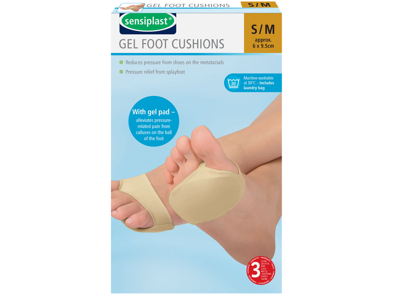 Sensiplast® geliniai pėdų pagalvėlės, mažinančios spaudimą ir plokščiapėdystės skausmą.