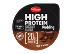 Pudim de chocolate Milbona, rico em proteínas.