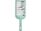A mint green box grater with a stainless steel grating surface.