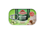 Lata de atum Ramirez com 21g de proteína, atum selvagem em azeite, alimentação saudável, fabricado em Portugal.