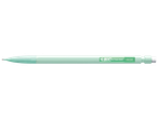 Crayon mécanique vert menthe avec une gomme blanche à l'extrémité.
