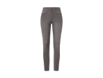 Graue Damenhose mit schmalem Bein.