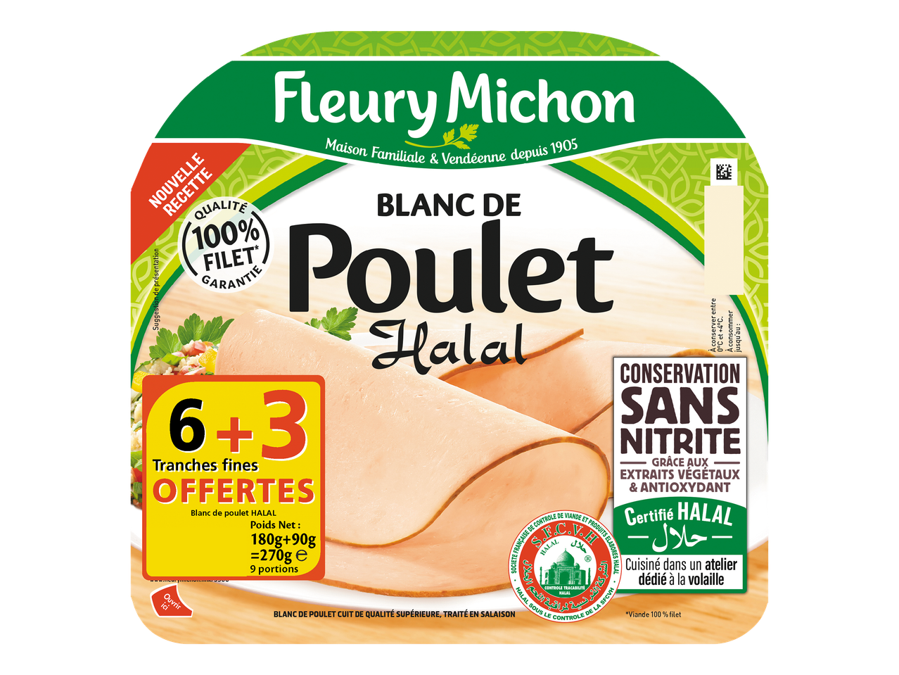 Fleury Michon Blanc de poulet nature halal