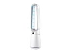 White bladeless fan with a digital display showing '020'.