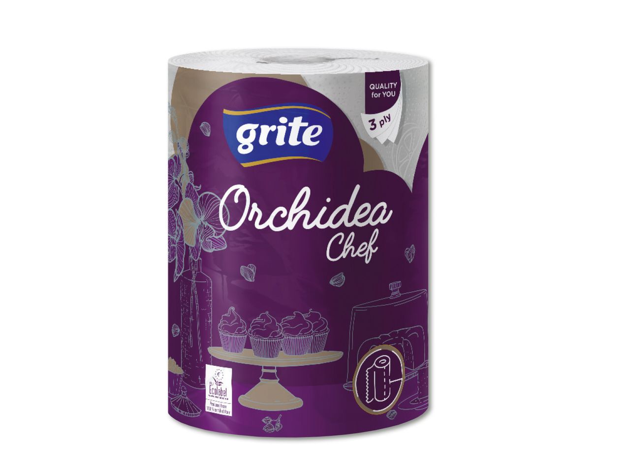Grite Orchidea Chef 3-kihiline köögipaberirull.