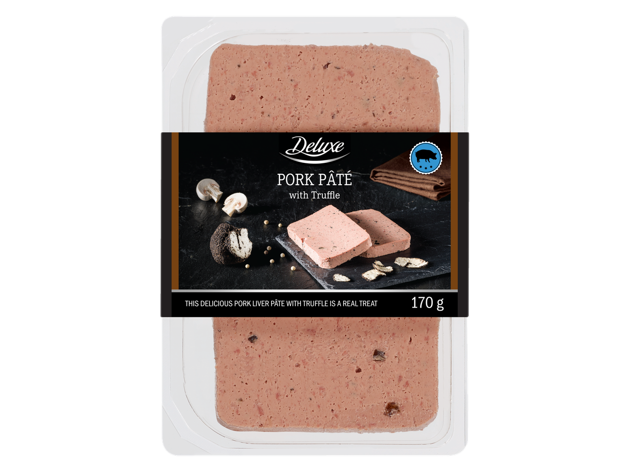 Deluxe cūkgaļas pastēte ar trifelēm, 170g
