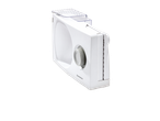 Fatiador elétrico branco SILVERCREST com seletor de controle e tampa transparente.