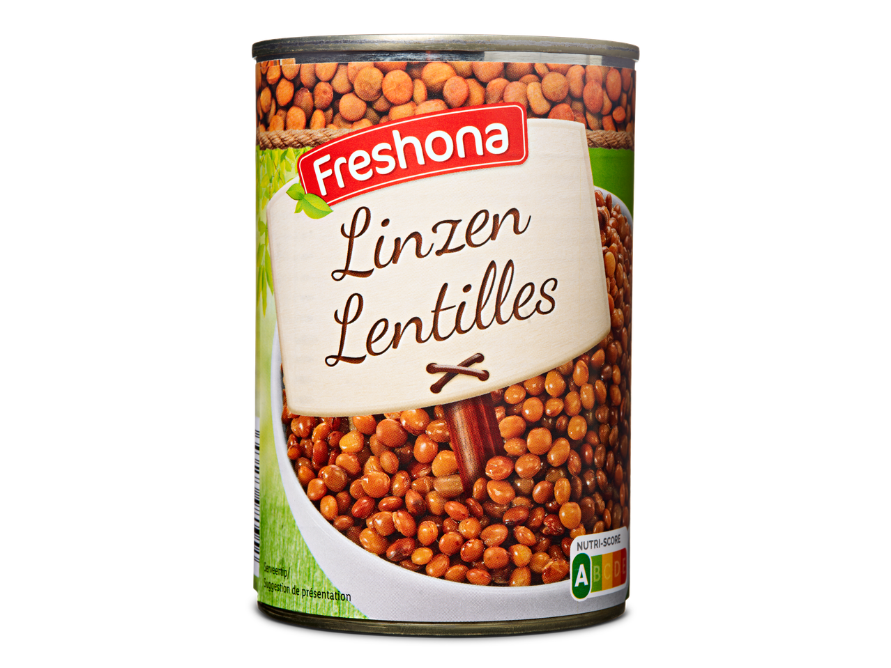 Feshona linzen in blik.