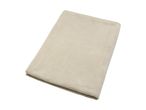 A light beige folded blanket or towel on a white background.