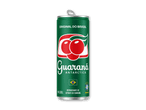 Grøn sodavandsdåse med røde guaranafrugter og teksten 'ORIGINAL DO BRASIL'.