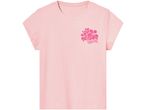 Pink t-shirt with a floral graphic and 'TROPICOOL' text on the front.
