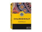 Cimarosa Chardonnay Australië, 3L bag-in-box witte wijn met aboriginal patroon.
