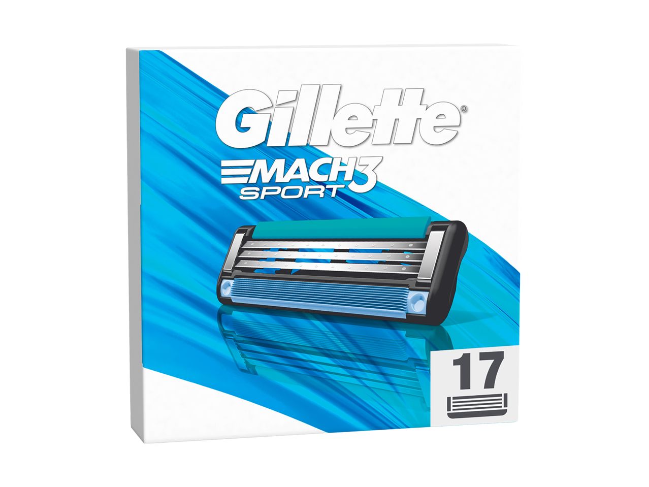 Paquet de 17 lames de rasoir Gillette Mach3 Sport.