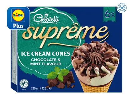 Gelatelli Premium Ice Cream Cones 15% OFF £1.69 with Lidl Plus