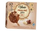 Embalaža sladoleda Chio praline, okus mlečne čokolade in lešnikov.
