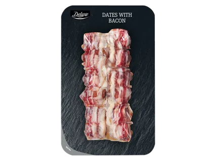 Datulės apvyniotos kiaulienos šonine