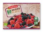 Freshona økologiske blandede bær, inklusive jordbær, hindbær, blåbær og brombær, i en 300g pakke.