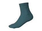 Single teal ribbed sock on a white background