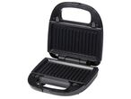 3 в 1 тостер Silvercrest® Kitchen Tools с поставени плочи за грил, показан отворен.