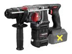 Cordless rotary hammer drill with auxiliary handle and depth stop, battery not included