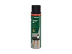 Black coloured varnish spray can, 750ml, matt finish, for interior and exterior use.
