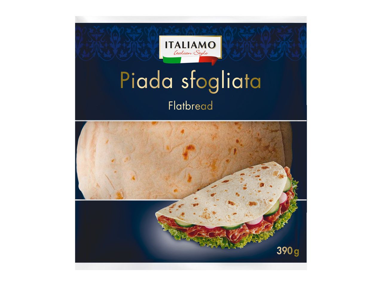 Italiamo Πίτα Piada sfogliata