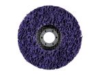 Purple stripping disc for angle grinders, isolated on a white background.