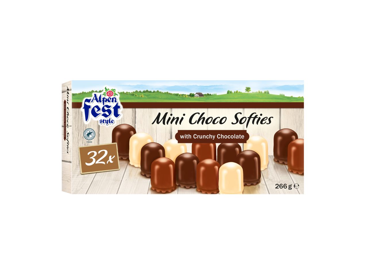 Alpen Fest Style mini čokoladni medenjaci sa hrskavom čokoladom (32 komada).