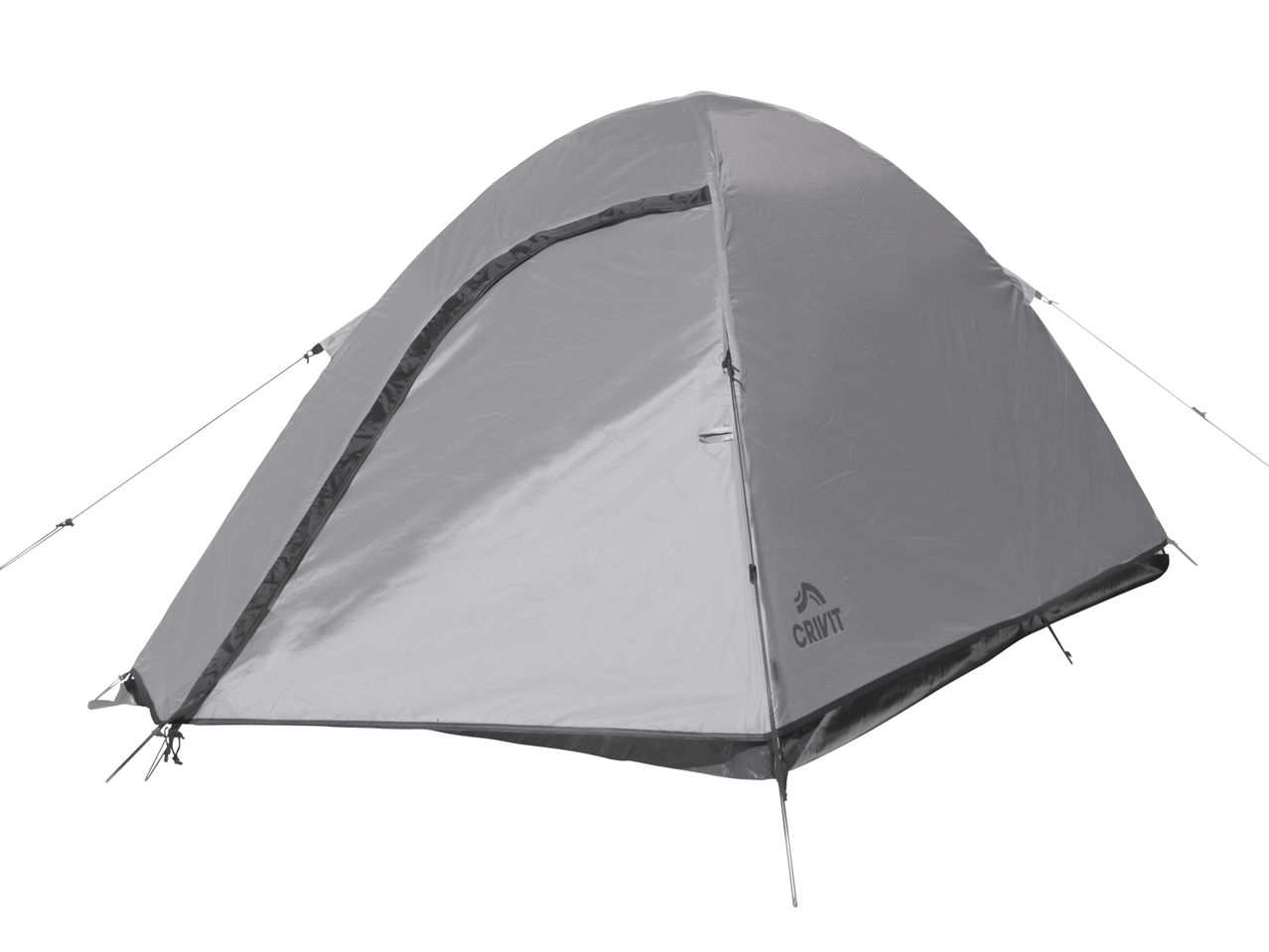 Et grå telt, perfekt til camping.