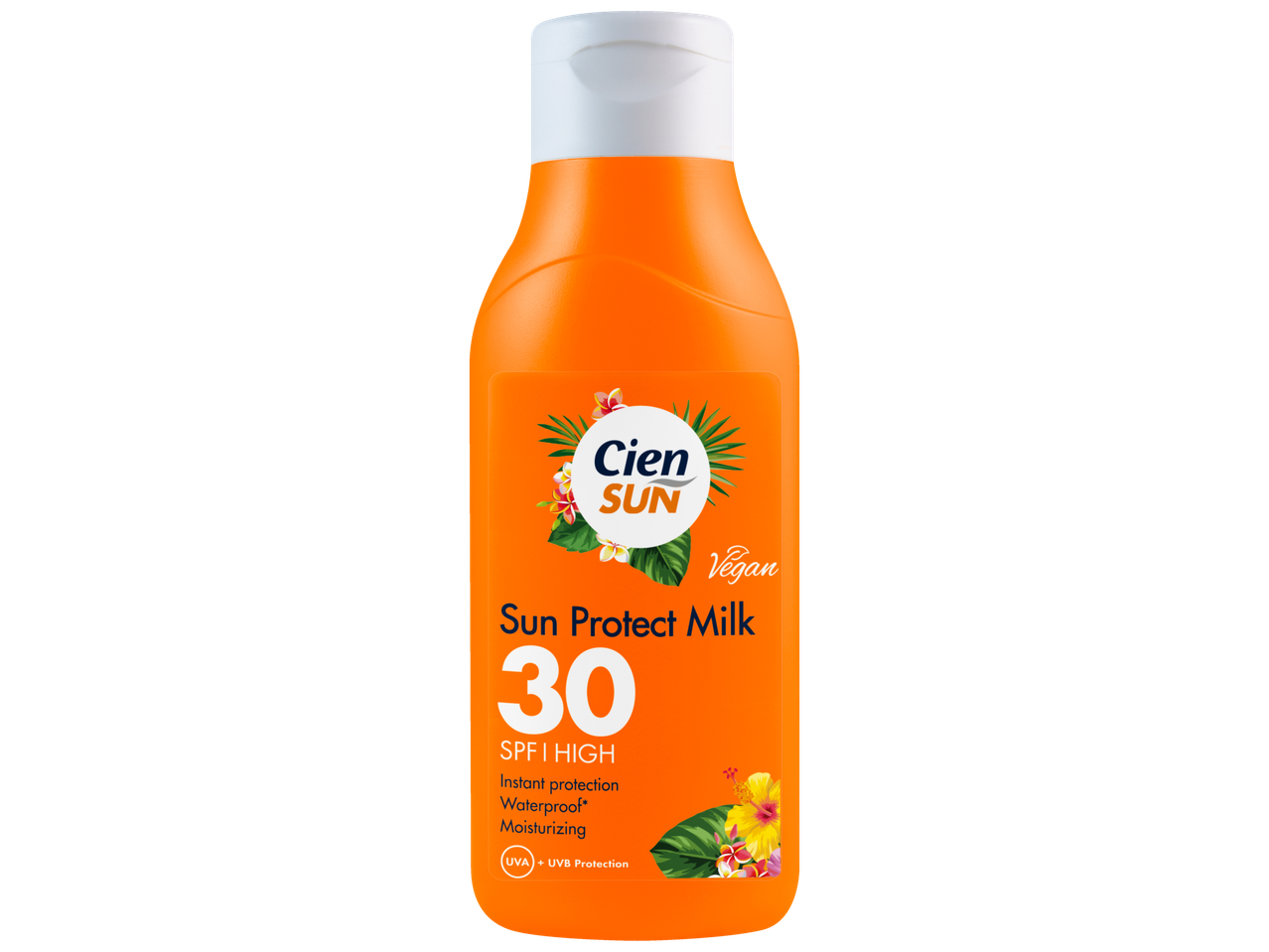 Cien Sun Protect Milk SPF 30: vegan sun milk with high protection.