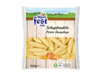 Packaging for potato dumplings (Schupfnudeln) with a vegetarian label and nutritional information.