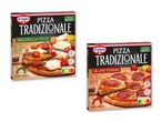 To Dr. Oetker Tradizionale pizzapakker: Mozzarella e Pesto og Salame Romano.