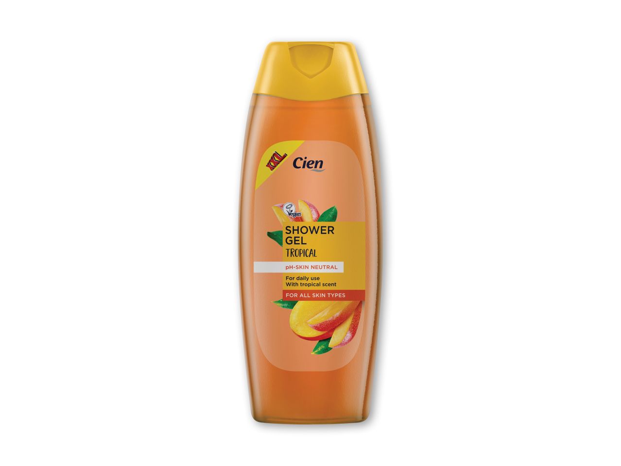 Cien Tropical Shower Gel med mangoduft til alle hudtyper.