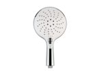 Chrome handheld shower head with multiple spray settings