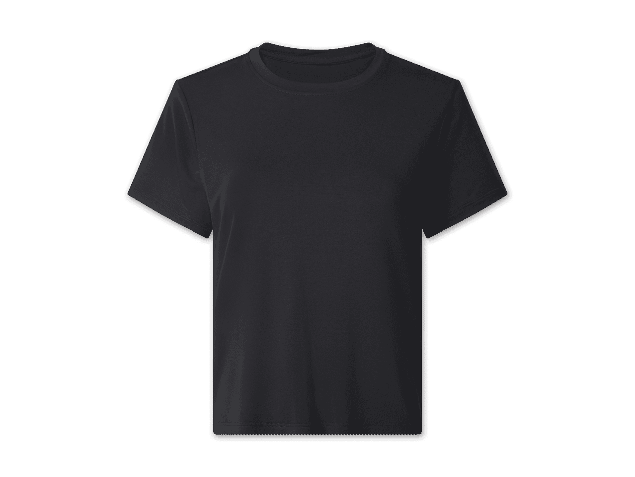 Dunkelgraues T-Shirt mit Rundhalsausschnitt