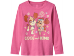 Ružičasta majica dugih rukava s Paw Patrol printom i tekstom „COOL and KIND“.