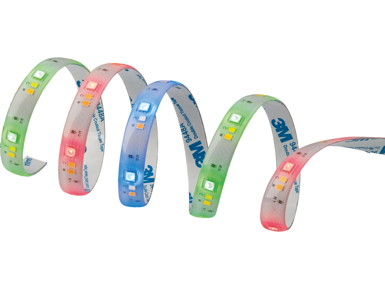 LIVARNO LED-riba mitmevärviliste tulede ja 3M kleepuva alusega.