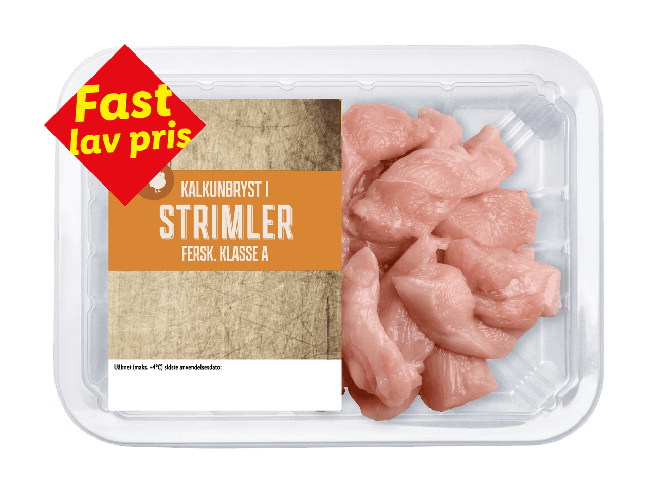 Kalkunstrimler af brystfilet