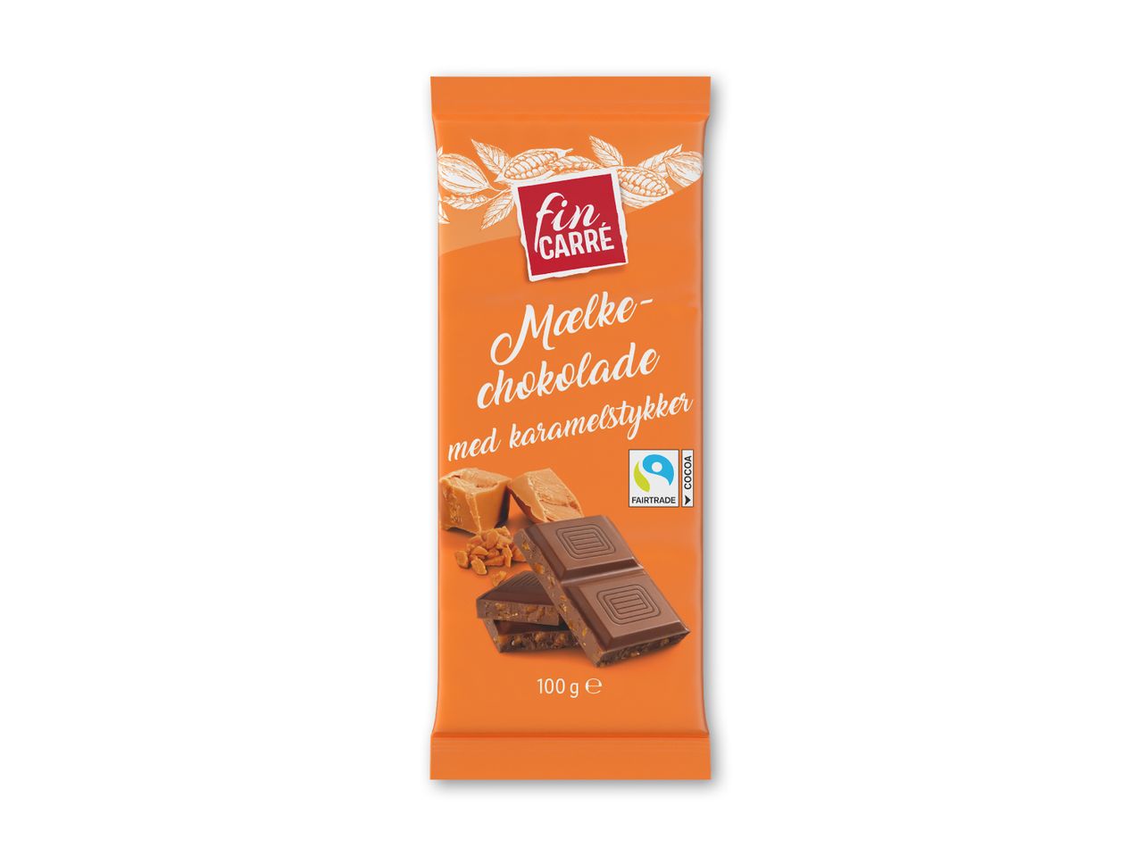 En chokoladebar fra Choceur med appelsin og kanel.
