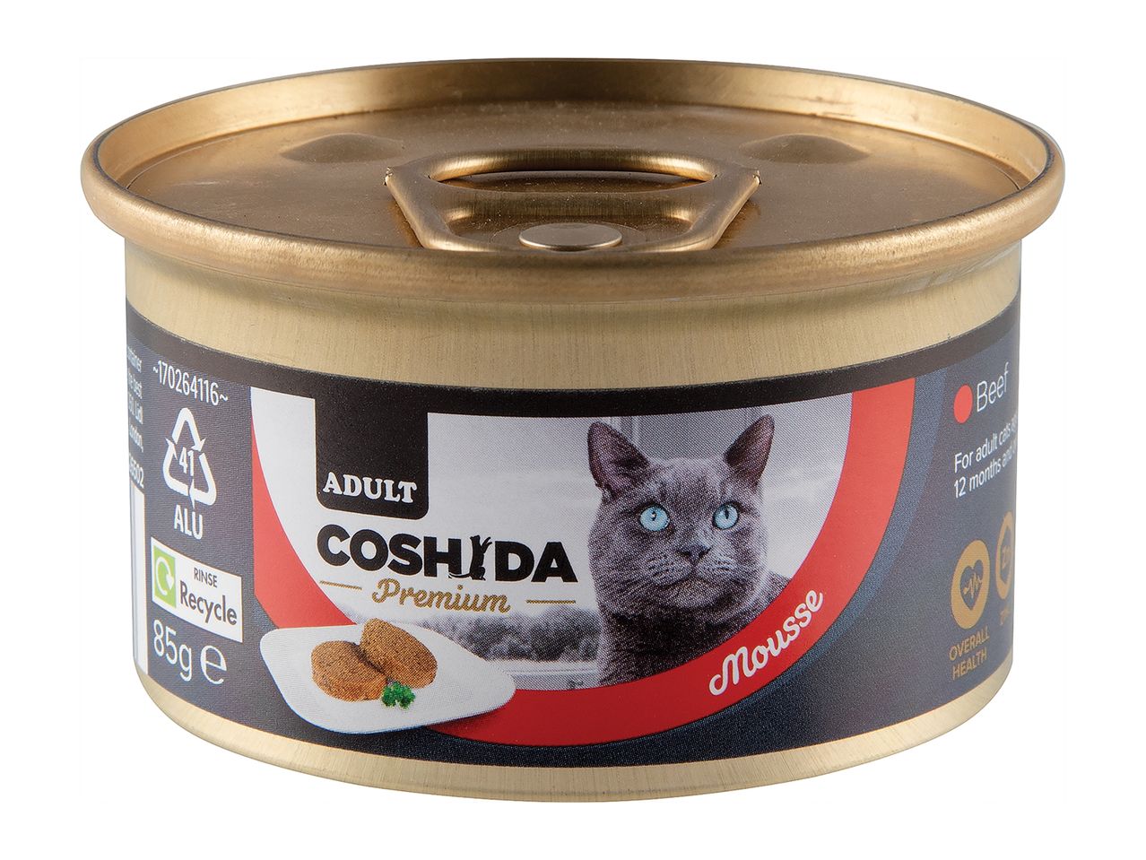 Coshida Premium: 85g adult cat mousse.