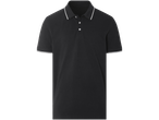 Črna majica polo z belim robom