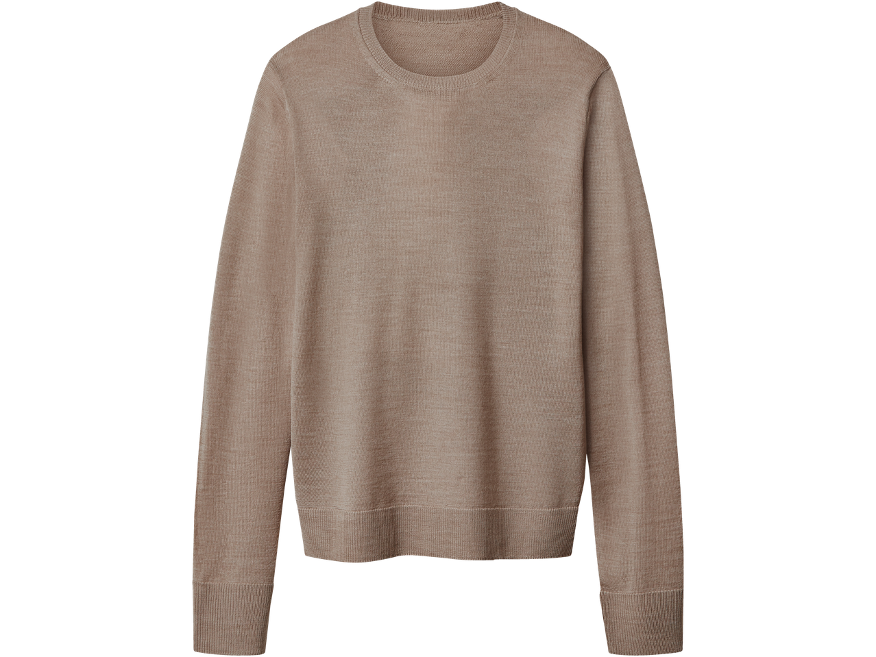 Esmara plono mezgimo megztinis šviesiai smėlio spalvos.