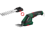 Parkside hedge trimmer and grass trimmer: interchangeable blades.