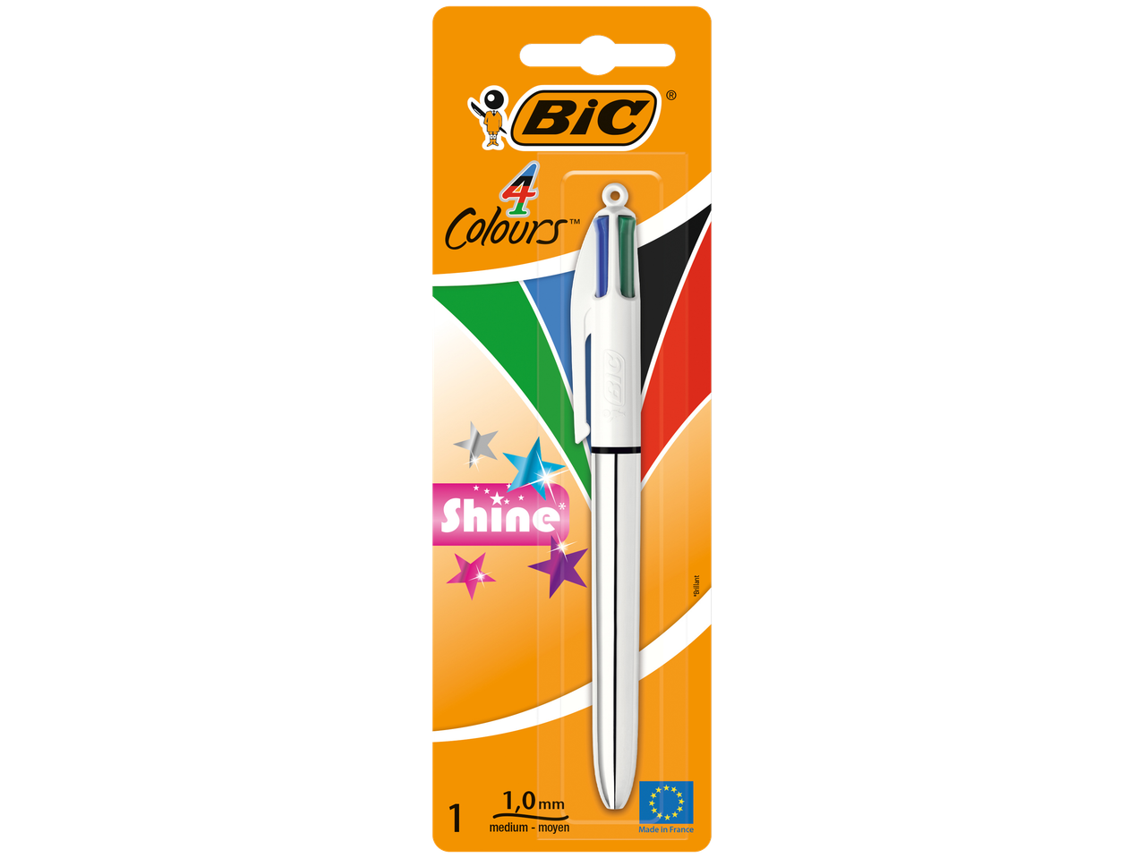 Pix BIC 4 Colours Shine cu vârf de 1,0 mm