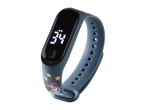 Paw Patrol-themed kids' digital watch with a blue silicone band.