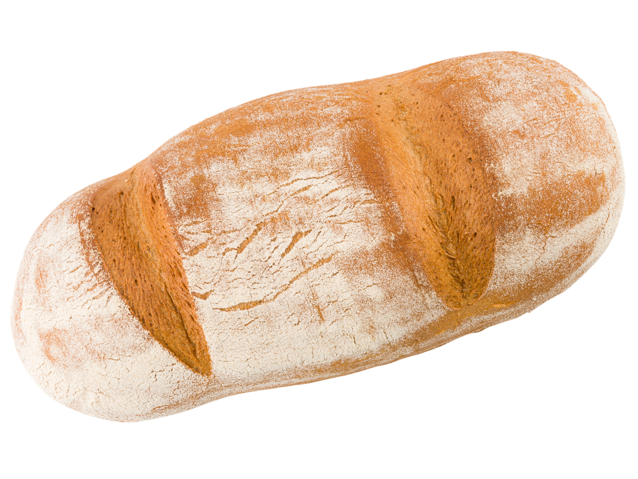En stor, nybakat bröd med en spröd skorpa.