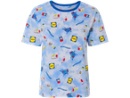 Lidl t-shirt featuring food and shopping cart print.