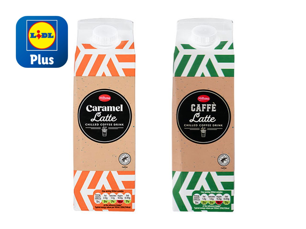 Lidl Plus offers Caramel and Latte coffee pods.