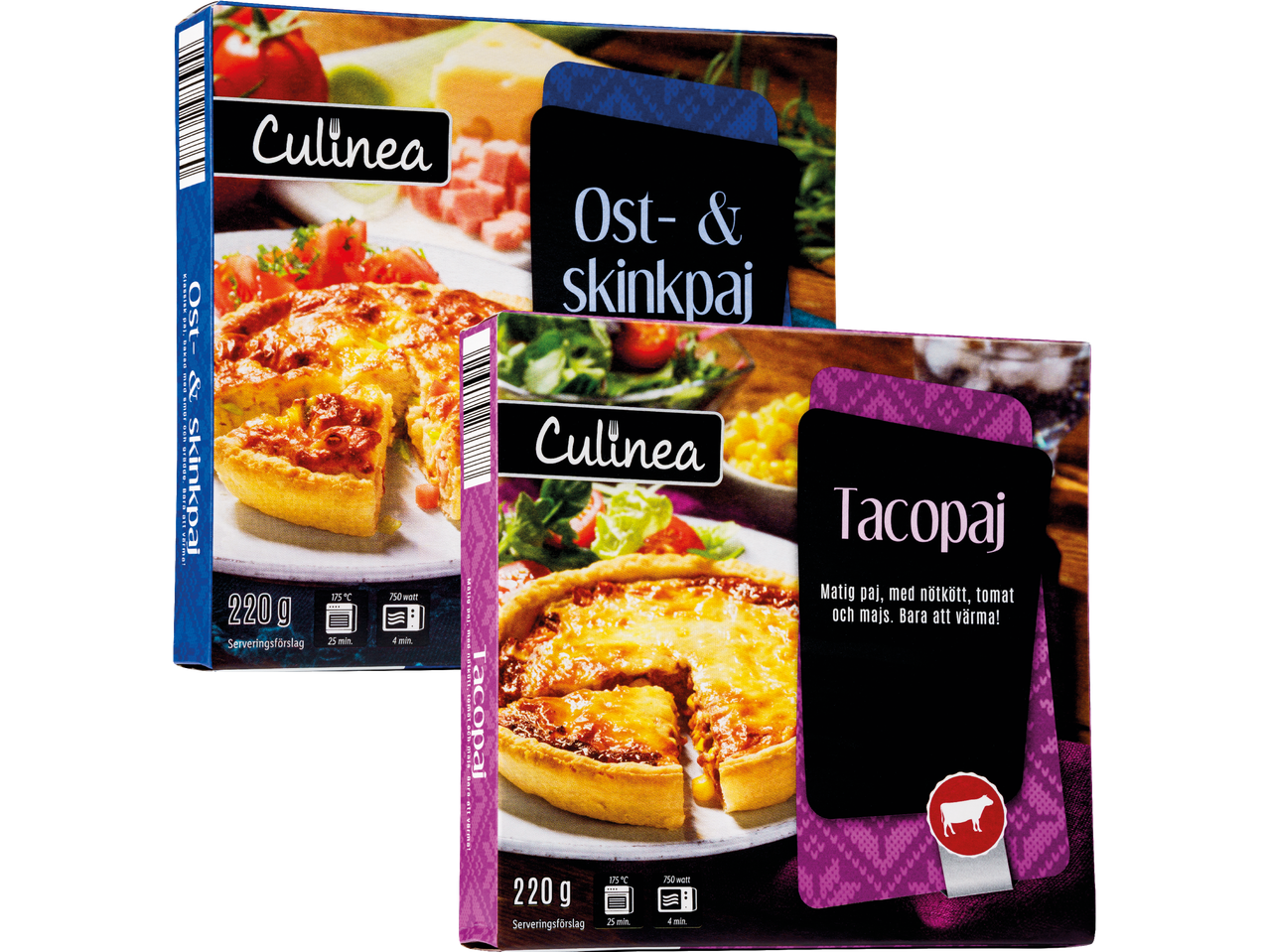 Culinea: Fryspizza, skinka och taco.